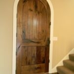 Extreme Character Walnut Entry Door with Walnut Flooring